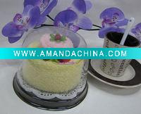 Wholesale 2011 NEWEST mini cake towel guest gifts and souvenir(WBB-058)