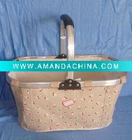 Wholesale fabric shopping basket with liner