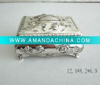 Wholesale zinc alloy metal jewelry box
