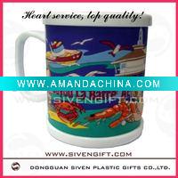 Wholesale 2011 customized pvc + ABS advertise mug for promotion use