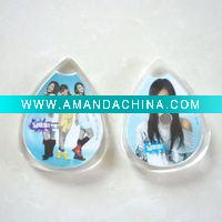 Wholesale teardrop shaped acrylic fridge magnet