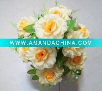 Wholesale full open artificial crapnell's camellia flower