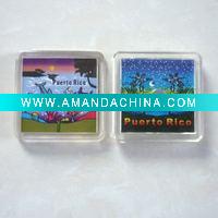 Wholesale square acrylic fridge magnet