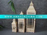 Wholesale wooden lantern garden decoration