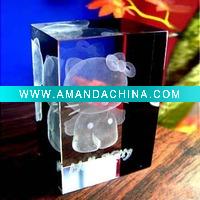 Artistic 3d laser Crystal Cube gift