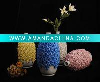 Wholesale abstract earthenware Manual knead flowers flower Vase