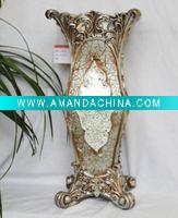 Wholesale Antique Silver Ceramic Flower Vase Craft