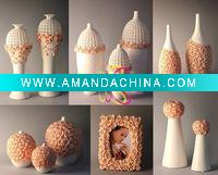 Wholesale abstract earthenware Manual knead flowers flower Vase