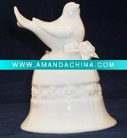 3.8''ceramic bell with animal for wedding /birthday gifts/holiday decoration Nuojie C1-B04