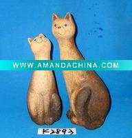stock pottery set of 2 animals