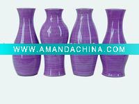 4set purple ceramic porcelain flower vase