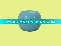 Wholesale Round blue pottery planter and ceramics