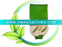 Supply colorful bath glove