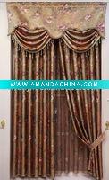 Wholesale 100% Polyester Jacquard Printed Window Curtain