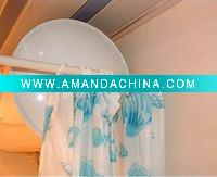 Wholesale bathroom accessories telescopic shower curtain pole
