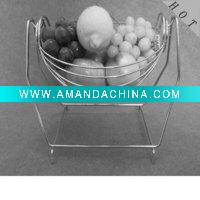 Wholesale metal hanging fruit holder zinc plating fruit stand fruit vegetable basket