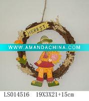 Wholesale Autumn harvest decoration wood thanksgiving hanging