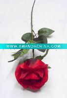 Wholesale fashion single red rose thanksgiving festival plastic flower