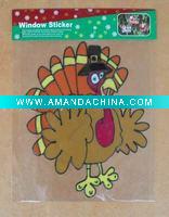 Wholesale Thanksgiving Decoration Turkey,window color