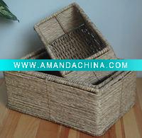 Wholesale maizeskin woven storage basket