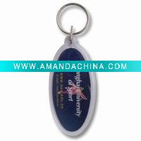 Wholesale promotion plastic acrylic key chain laser logo