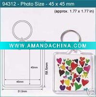 Wholesale Blank Acrylic Key rings