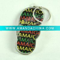 Wholesale Promotion Transparent Acrylic shoe key chains