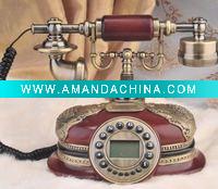 Wholesale antique resin wooden telephone, beautiful gift