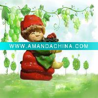 Wholesale pastoral series resin craft with a boy