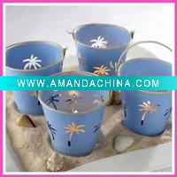 Wholesale Palm Breezes Beach Pail Tealight Holder
