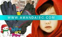 Wholesale kids waterproof and warm winter sports ski gloves
