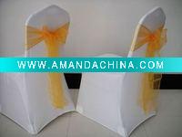 Wholesale wedding lycra chair cover and organza sashes