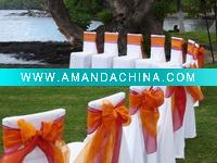 Wholesale high quality poly plain chair covers and sashes for wedding