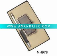 calculator gift set, calculator with ballpen,gift calculator