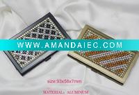 Wholesale Stylish Busines Card Holder with Diamond Decorated