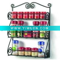 Wholesale 3-Tier Steel Scroll Spice Racks - in Black