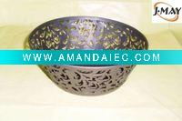 Wholesale Flower carved metal container