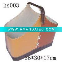 Wholesale leather magzine holder in 3 mixed color