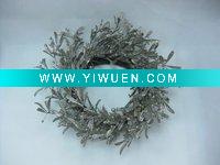 Wholesale Artificial flower wreath w glitter