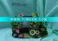 Wholesale Resin Frog Garden Ornament With Ceramic Pot
