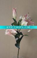 Wholesale Latest Three-head Artificial White Lily
