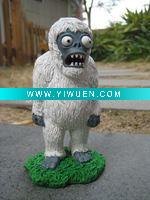 Wholesale Plants vs zombies polyresin zombie yeti figurine home decoration