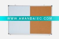 Wholesale Aluminum frame magnetic white board and half cork schedule board