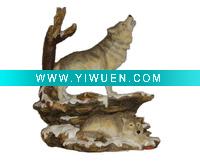 Wholesale Resin animal crafts wolf