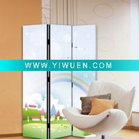 Wholesale cartoon rainbow and house screen/room divider (folding screen )
