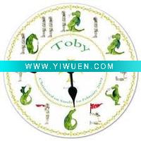 Wholesale Fashion Design Wooden Art Clock with Paper