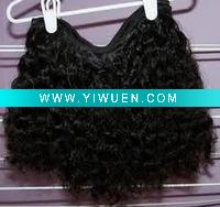 Wholesale 100% Brazilian virgin hair weft ( kinky curl, natural color, 100g/piece)