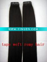 Wholesale tape hair extensions 100% human hair PU skin weft all color
