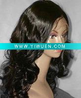 Wholesale human lace black wig