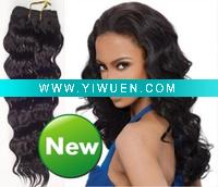 Wholesale black deep wave synthetic hair extension